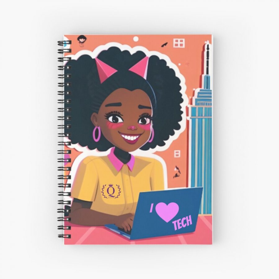 Black Tech Girl In NYC | Representation In Tech Matters | Queens of Tech DEIB Design Collection-spiral-notebook