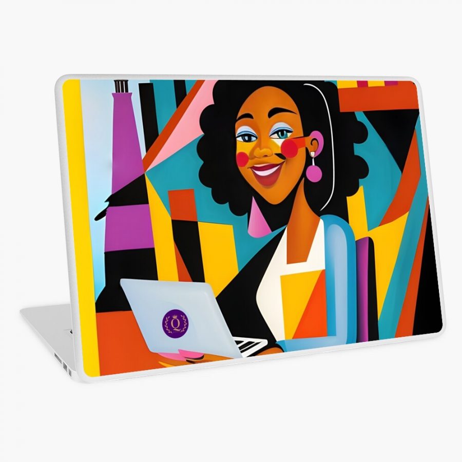 Black Tech Woman In NYC | Representation In Tech Matters | | Queens of Tech DEIB Design Collection-laptop-skin