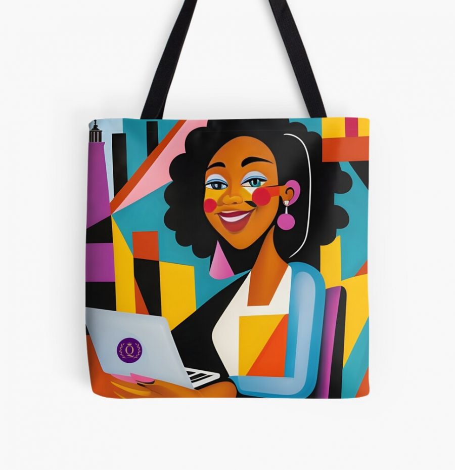 Black Tech Woman In NYC | Representation In Tech Matters | | Queens of Tech DEIB Design Collection-tote-bag