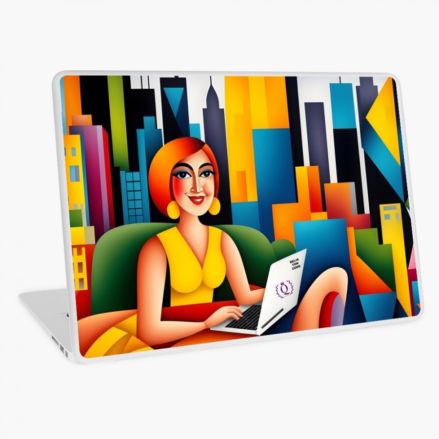 Hispanic Tech Queen In NYC | Queens of Tech DEIB Design Collection-laptop-skin