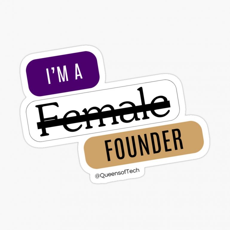 Im Not a Female Founder CEO Engineer or Business Owner | Queens of Tech DEIB Design Collection -sticker