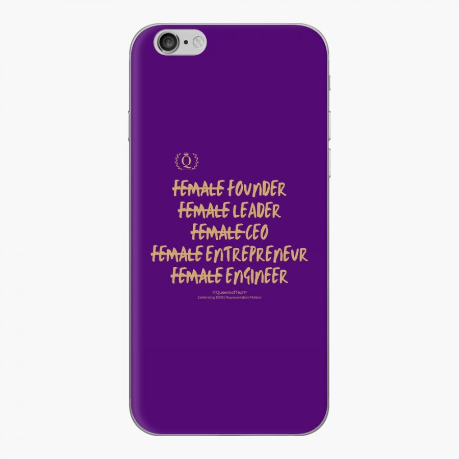 Iphone case-IM not a Female Founder Leader CEO Entrepreneur or Engineer | Queens of Tech DEIB Design Collection