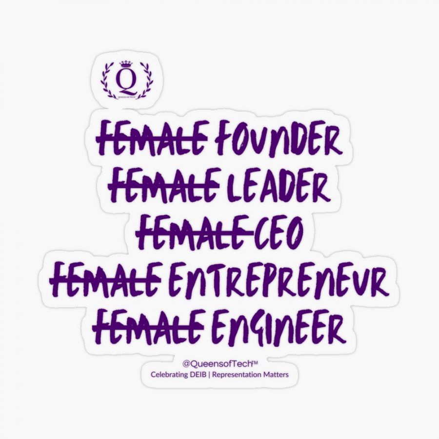 Sticker-IM not a Female Founder Leader CEO Entrepreneur or Engineer | Queens of Tech DEIB Design Collection