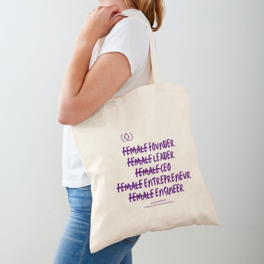 Tote-Bag-M not a Female Founder Leader CEO Entrepreneur or Engineer | Queens of Tech DEIB Design Collection